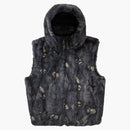 Supreme faux for hooded vest black