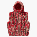Supreme Faux Fur Hooded Vest Red