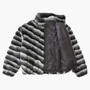 Högsta faux för jacka svart