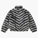 Högsta faux för jacka svart