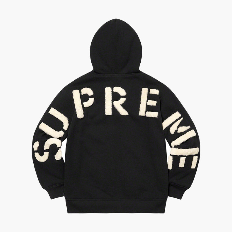 Supreme Faux Fur Lined Zip Up Black Rückseite