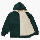 Supreme Faux for Lined Zip Up Hooded Sweatshirt Dark Green