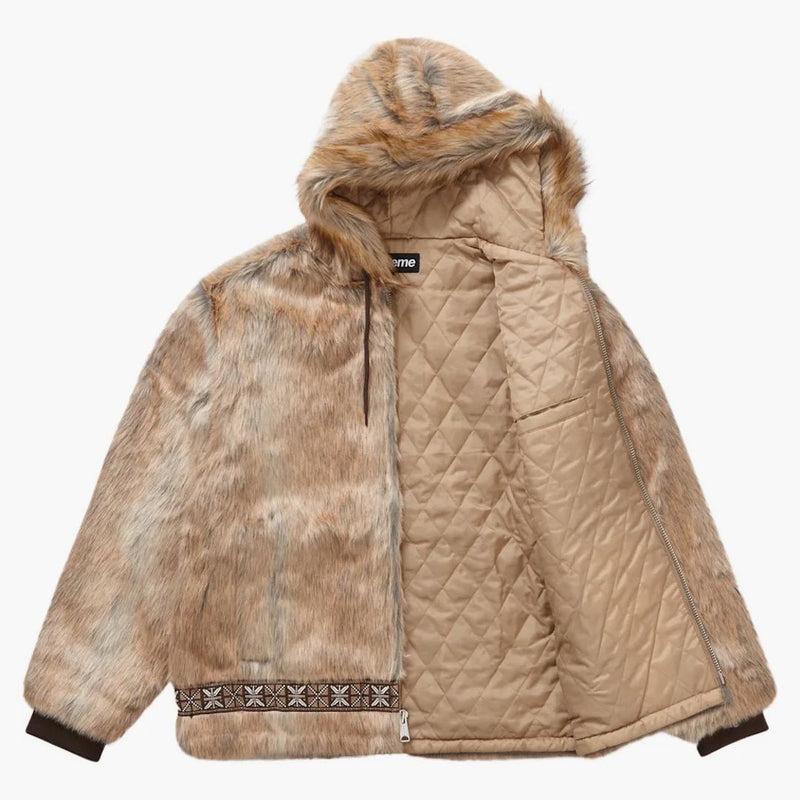 Faux supremo per Parka Brown