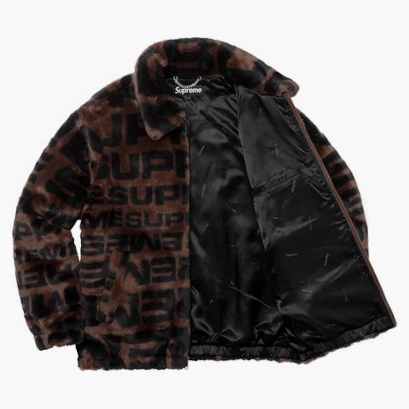 Supreme faux for repeater bomber brown