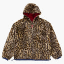 Supreme Faux Fur Reversible Hooded Track Jacket Red