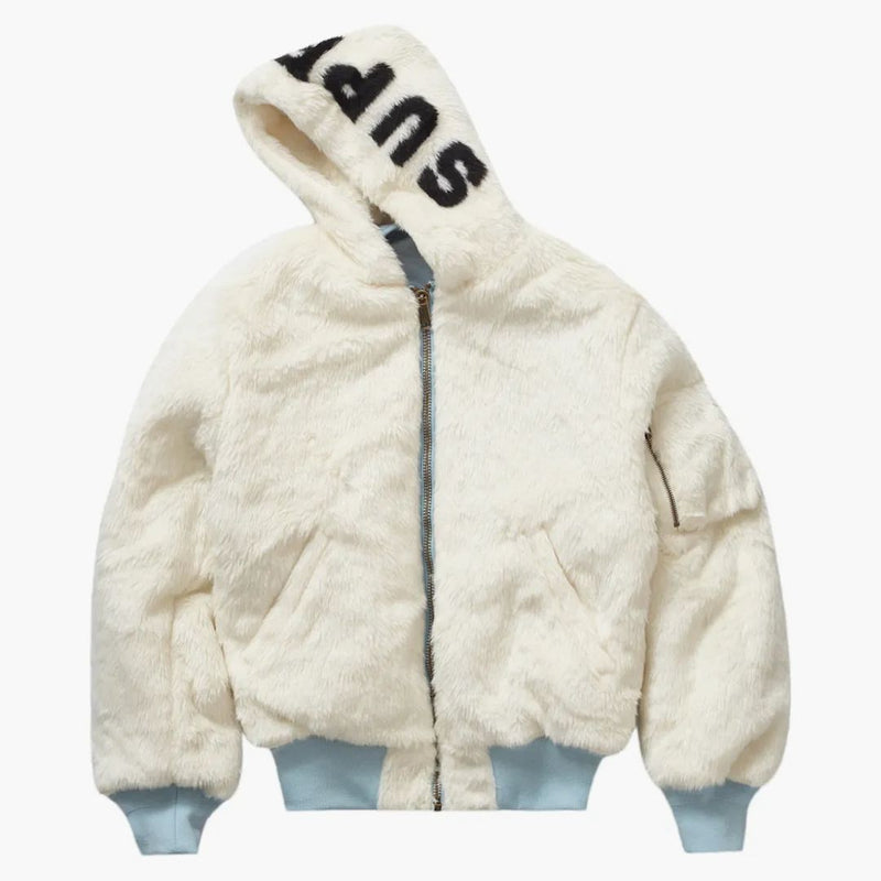Supreme Faux Fur Reversible Ma-1 Light Blue