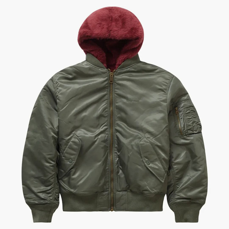 Nejvyšší faux pro reverzibilní MA-1 Olive
