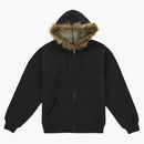 Supreme Faux Fur Zip Up Hooded Sweatshirt Black
