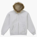 Supreme Faux Fur Zip Up Hooded Sweatshirt Heather Grey