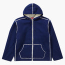 Supreme Faux Shearling Hooded Jacket Bright Navy