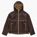 Supreme Faux Shearling Hooded Jacket (SS23) Brick