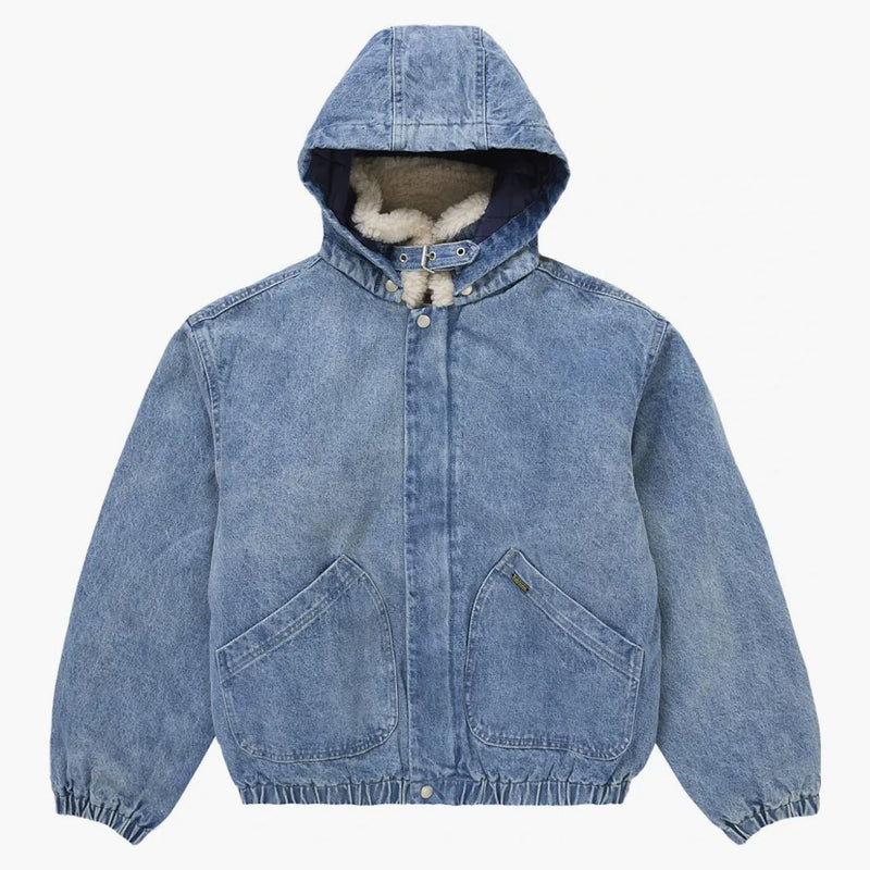 Supreme Faux Faux Shizling forrado de la chaqueta de bombardero