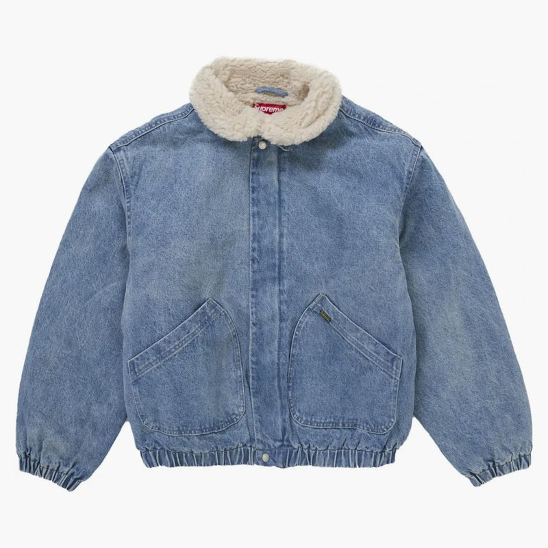 Supreme Faux Faux Shizling forrado de la chaqueta de bombardero