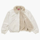 Supreme Faux Shearling fodrad bomberjacka vit