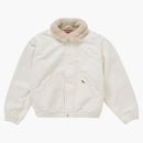 Supreme Faux Shearling fodrad bomberjacka vit