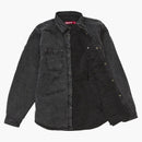 Supreme Faux Shearling Lined Work Shirt Black Denim