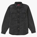 Supreme Faux Shearling Lined Work Shirt Black Denim