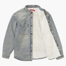 Supreme Faux Shearling Lined Work Shirt Washed Indigo Denim