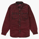 Supreme Faux Faux Shizling Trabajo de trabajo forrado Denim rojo