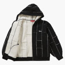 Supreme Faux Shearling Zip Up Hooded Sweatshirt Black