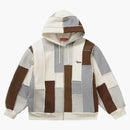 Nejvyšší faux Shearling Zip Up Hooded Mikina Natural