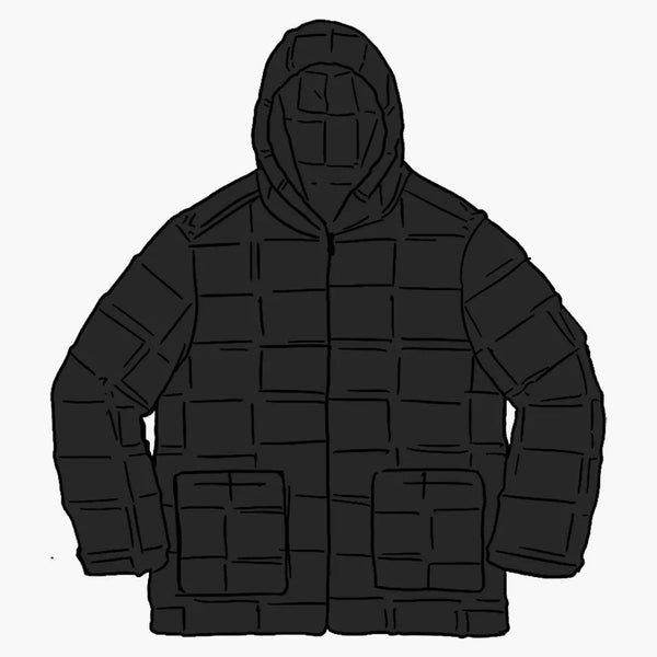 Nejvyšší faux semišová patchwork kapuce černá černá