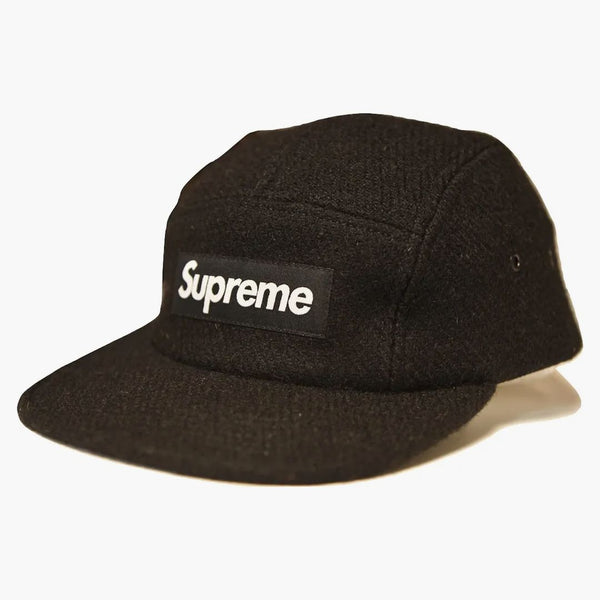 Cappello da campo di lana supremo con piuma (FW17) NERO