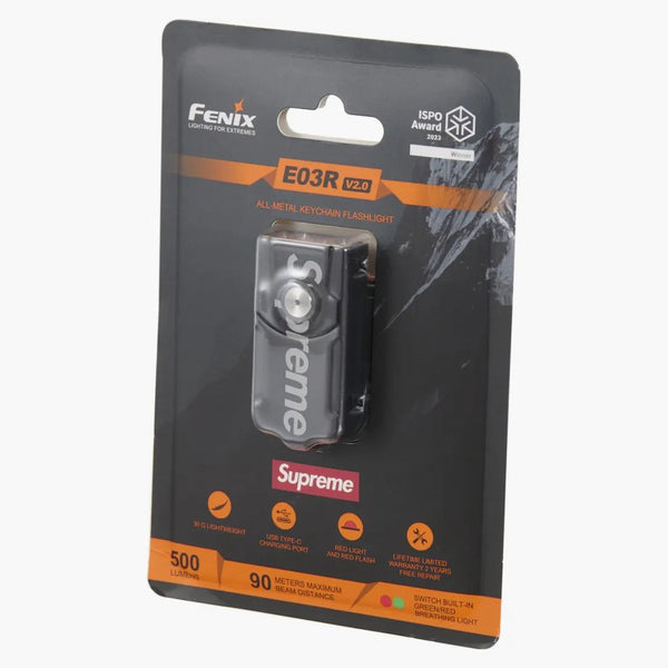 Supreme Fenix E03r Flashlight Keychain Black