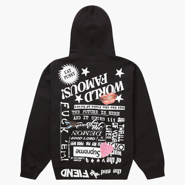 Supreme Fiend Hooded Sweatshirt svart