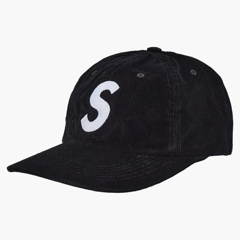 Supreme Fine Wale Corduroy S LOGO 6-PANEL SVART