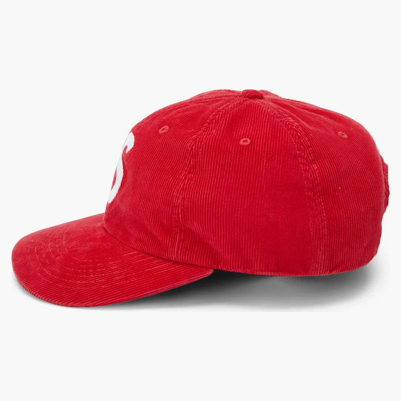 Supreme Fine Wale Corduroy S LOGO 6-PANEL RED