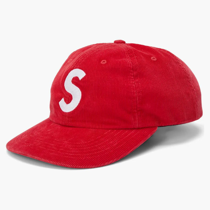 Supreme Fine Wale Corduroy S LOGO 6-PANEL RED