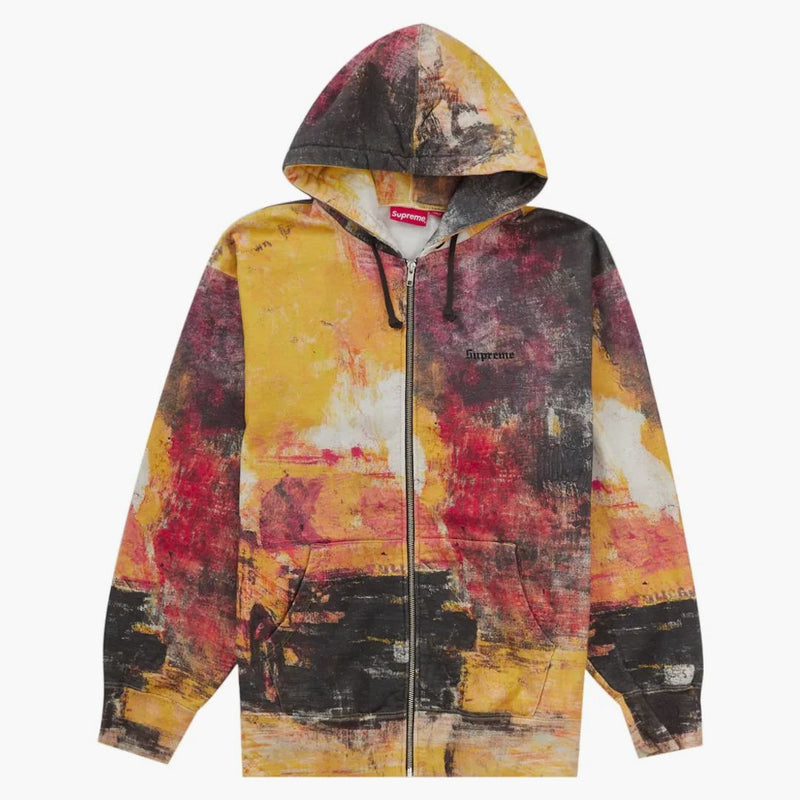 Supreme Fire Zip Up Hooded Sweatshirt Multicolor