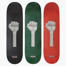 Supreme fist skateboard deck set multicolor