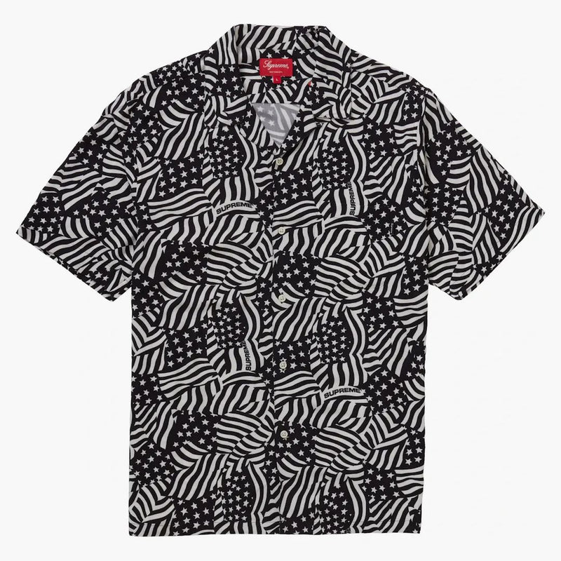 Supreme Flags Rayon S/S Shirt Black Flags