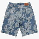 Supreme Flames Jacquard Baggy Denim Short Washed Indigo