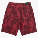 Fiamme supreme jacquard baggy denim corta rossa