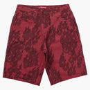 Fiamme supreme jacquard baggy denim corta rossa