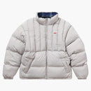 Supreme flannel reversible buffer jacket gray