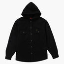 Supreme Fleece Hooded Denim Shirt Black