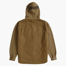 Supreme Fleece Hooded Denim Shirt Brown