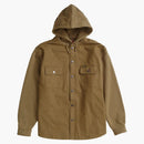 Supreme Fleece Hooded Denim Shirt Brown
