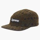 Supreme Flocked Denim Camp Cap Black