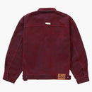 Supreme Flocked Denim Trucker Chaqueta roja