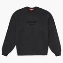 Nejvyšší flocked logo svetr černý