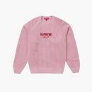 Supreme Flocked Logo Sweater Pink