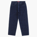 Supreme Flocked Loose Fit Jean Blue