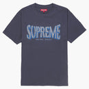 Supreme Flocked Washed S/S Top Navy