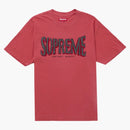 Supreme Flocked Washed S/S Top Red