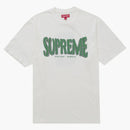 Supreme Flocked Washed S/S Top White
